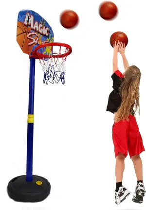 Adjustable Kids' Basketball Hoop - Indoor/Outdoor Mini Basketball Set for Toddlers, Kids, and Teens - Durable and Safe with Water/Sand Stabilized Base