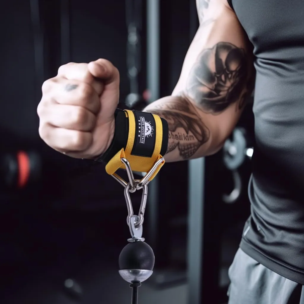 Adjustable Wrist Cuffs Neoprene Padded Straps for Cable Machines Strength Training Equipment