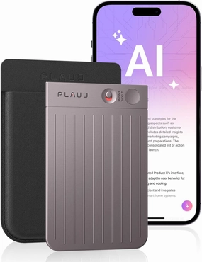 AI Voice Recorder, PLAUD Note Voice Recorder w/Case, App Control, Transcribe & Summarize with AI Technology, Support 112 Languages, 64GB Memory, Audio Recorder for Lecture, Meeting, Call, Interview