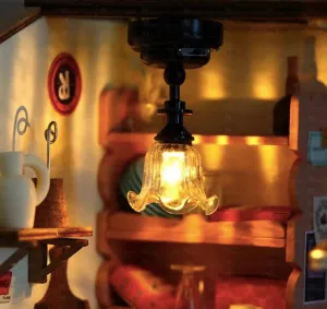 AirAds 1:12 Scale Dollhouse Miniature Sconce Carriage lamp LED Light Dolls House Exterior Light Magnetic-Switch Light