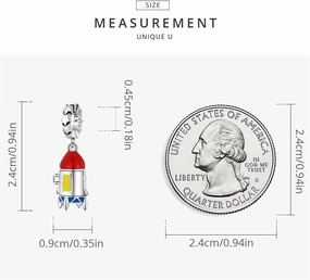 Airplane Travel Rocket Bicycle Charm For Bracelets 925 Sterling Silver Charm Bracelets for Women Charm Bracelet Family Charms for Bracelets (Helicopter)