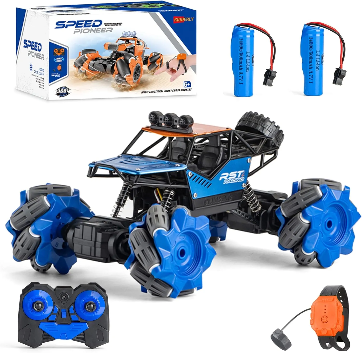 All-Terrain Remote Control Car – RC Off-Road Vehicle Car with Gesture Hand Control 360° Rotating Wrist Racing Truck Crawler – Omni-Directional 4WD Rock-Climbing Toy High Speed Monster Car