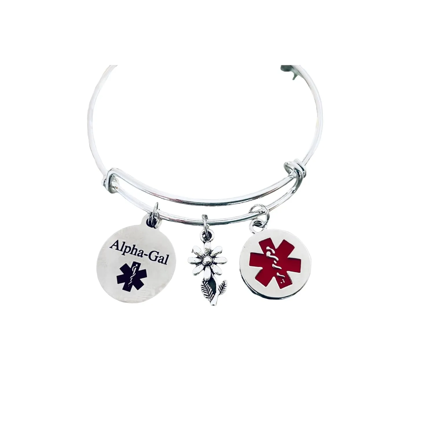 Alpha Gal Allergy Medical Alert Jewelry Medical Alert Charm Bracelet Alpha Gal Alert Bracelet Alphagal
