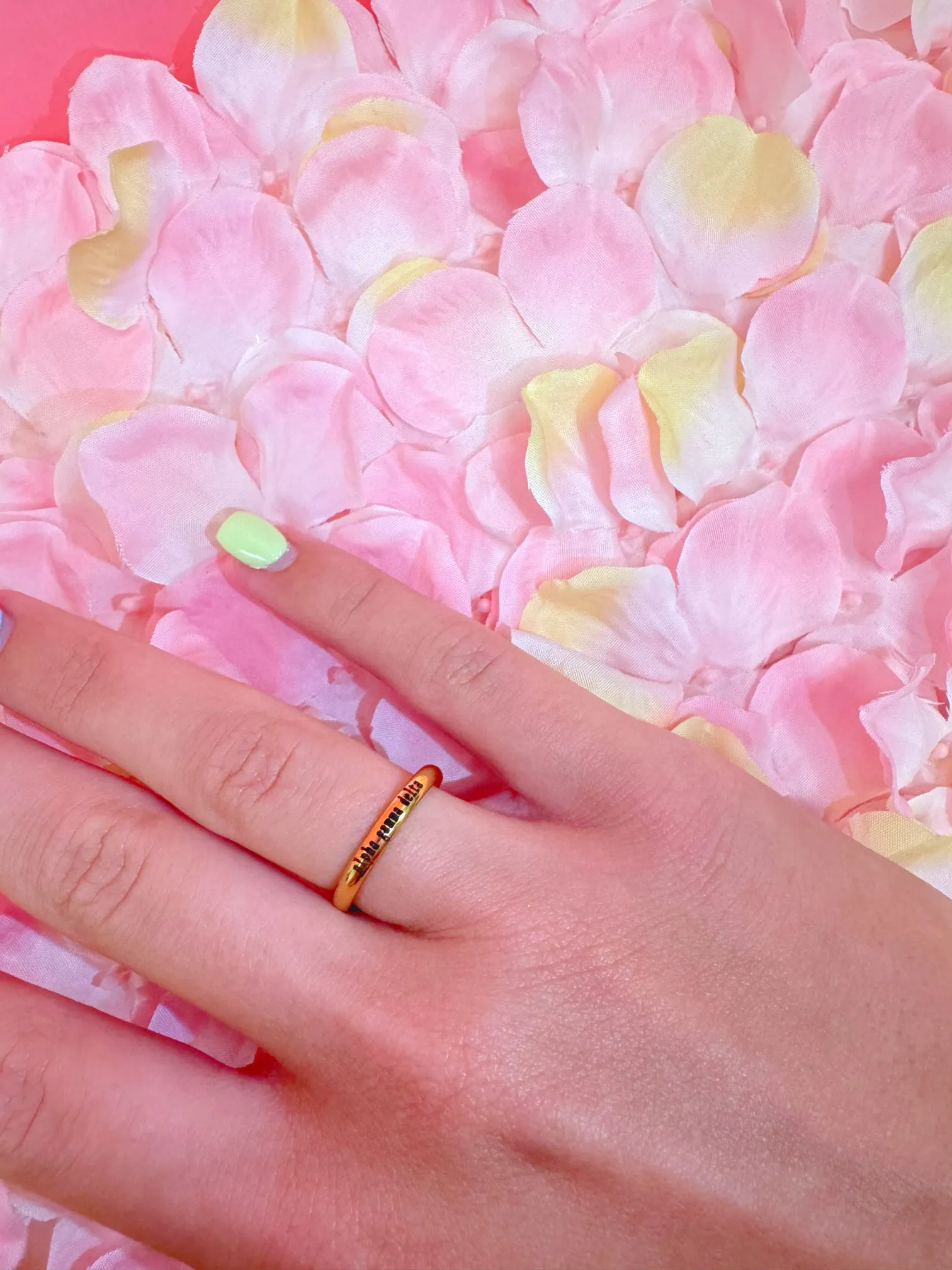 Alpha Gamma Delta Engraved Stack Ring