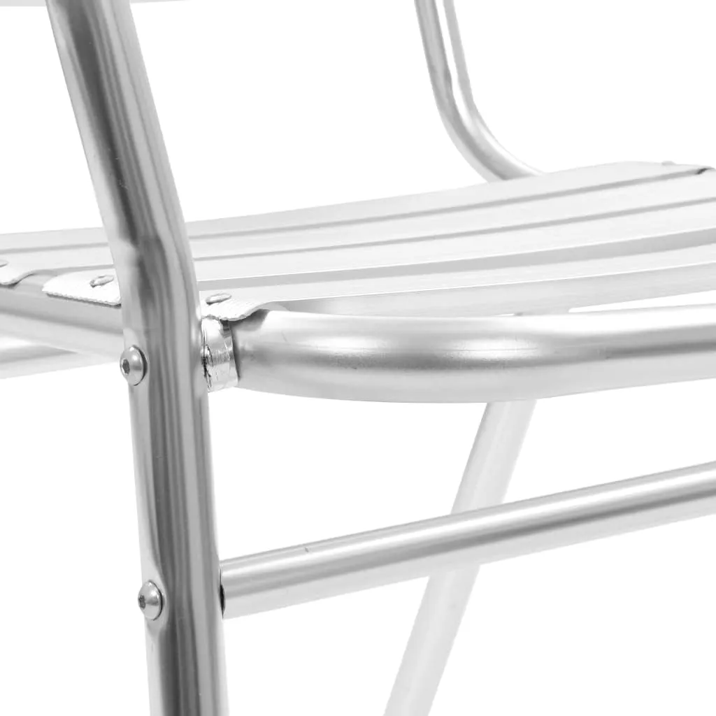 Aluminum Stackable Patio Chairs 2-Pack Modern Outdoor Furniture Durable Metal Chairs for Poolside, Backyard, Dining Room & Kitchen (21.3" W)