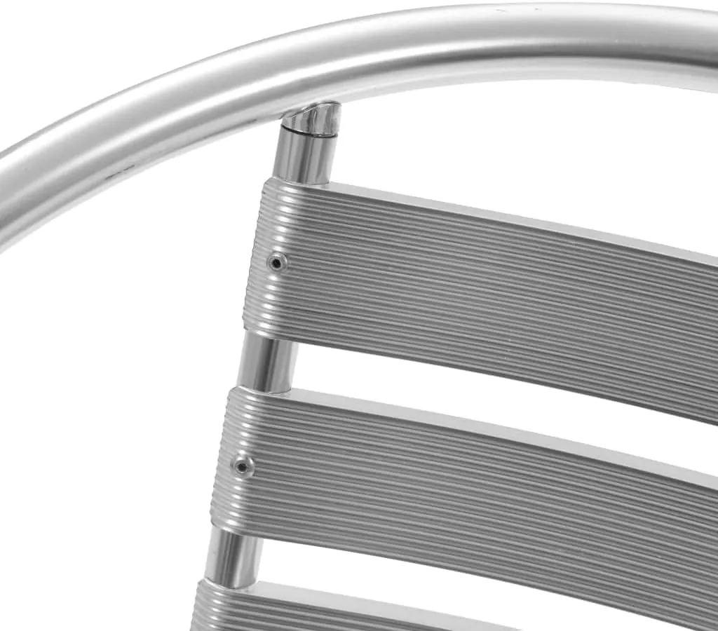Aluminum Stackable Patio Chairs 2-Pack Modern Outdoor Furniture Durable Metal Chairs for Poolside, Backyard, Dining Room & Kitchen (21.3" W)