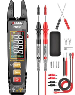 ANENG Multimeter Tester Color LCD TRMS 4000 Counts Clamp Meter Auto Ranging Rechargeable Voltmeter with U-Shaped Jaw Measures AC/DC Current,Voltage,NCV,Ohm,Diode,Capacitance,Resistance,Continuity