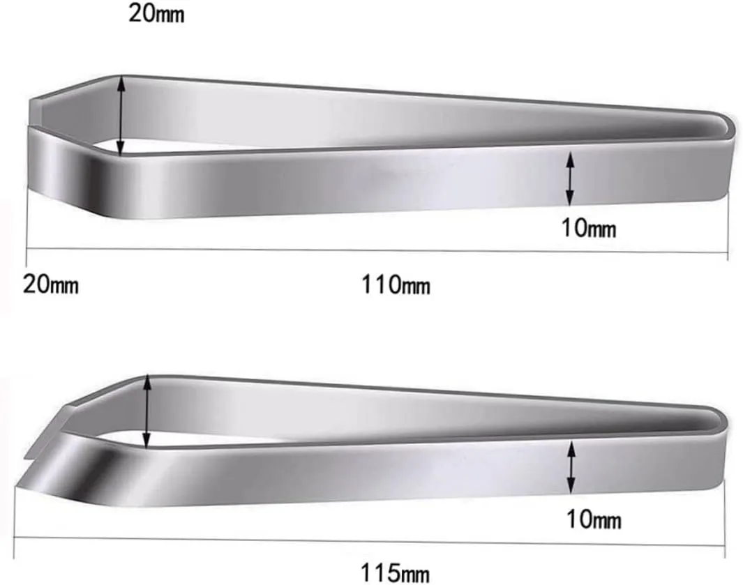 Angoily 18pcs Stainless Steel Fish Bone Tweezers Manual Removal Tool for Fish Bones Kitchen Hair Remover Dishwasher Safe Includes Flat Slanted Tweezers Silver