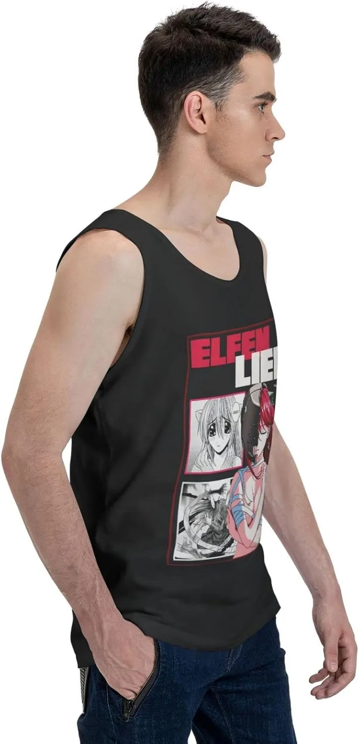 Anime Tank Top Shirt Elfen Lied Lucy Boy's Summer Sleeveless T-Shirts Fashion Vest