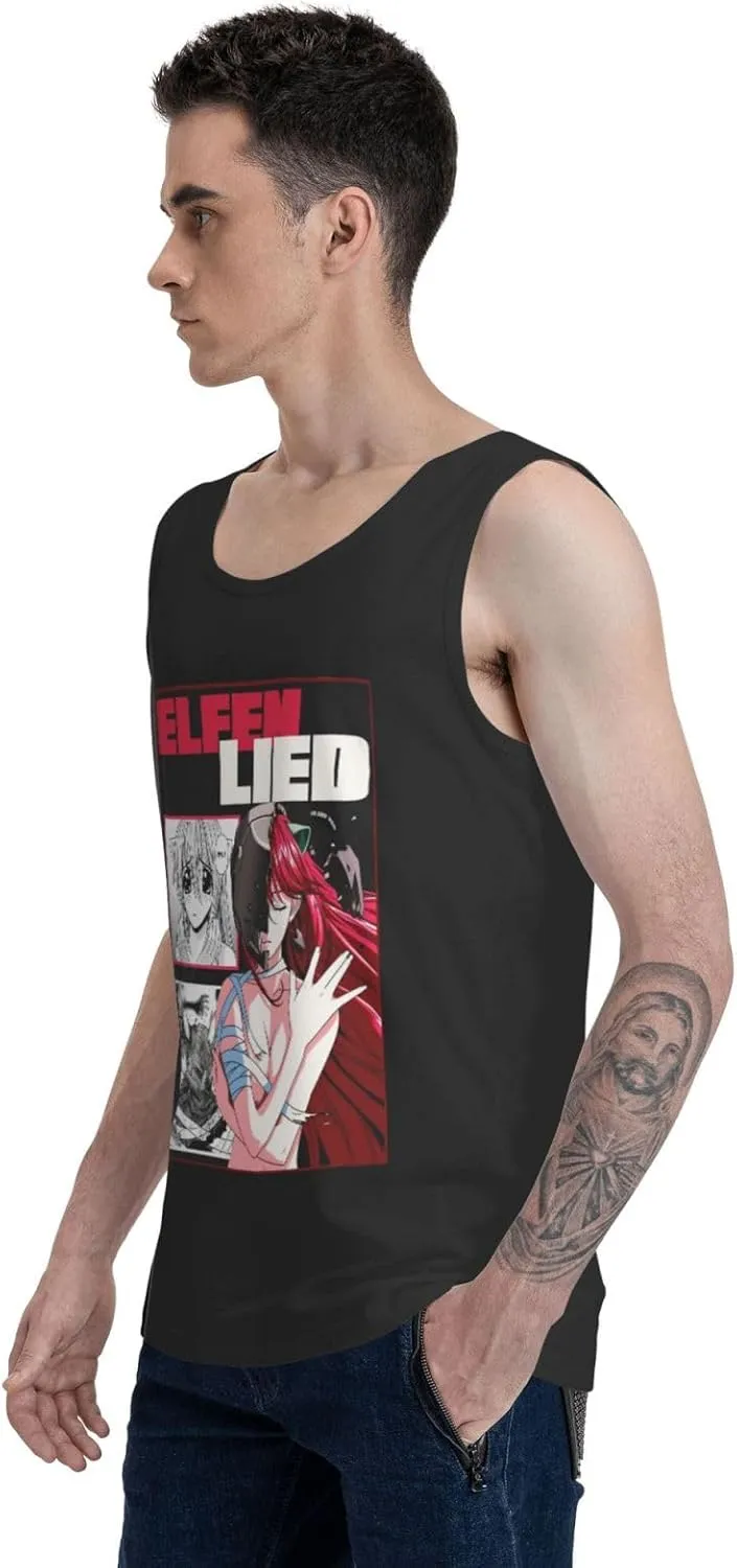 Anime Tank Top Shirt Elfen Lied Lucy Boy's Summer Sleeveless T-Shirts Fashion Vest
