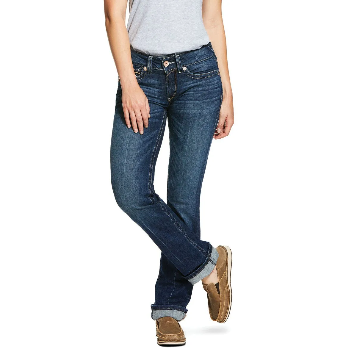 Ariat R.E.A.L. Straight Cut Rookie Jeans - Pacific