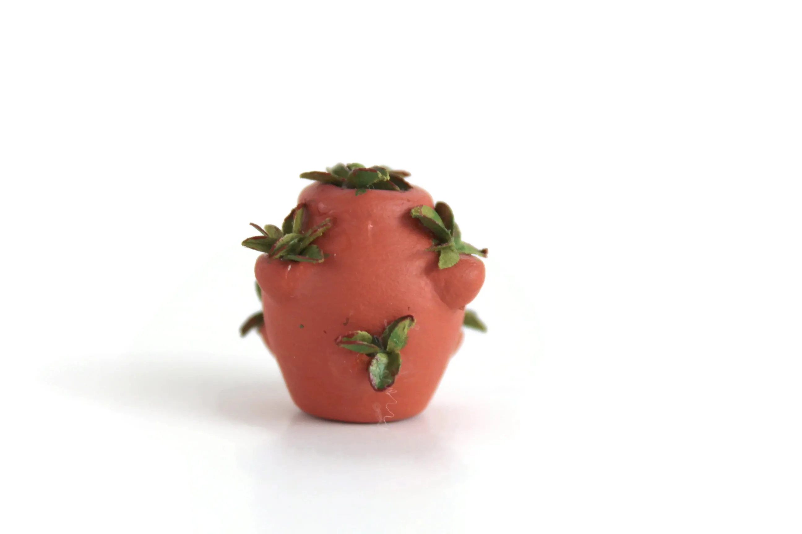 Artisan-Made Vintage 1:12 Miniature Dollhouse Succulents in Terracotta Planter Signed by Artist