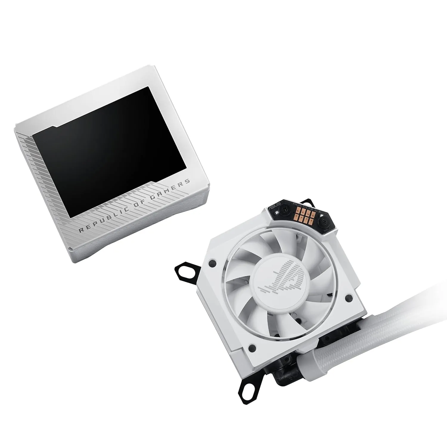 ASUS ROG Ryujin III 360 ARGB WHT All-in-one Liquid CPU Cooler with 360mm Radiator. Asetek 8th gen Pump, 3X Magnetic 120mm ARGB Fans (Daisy Chain Design), 3.5” LCD Display. , WHITE