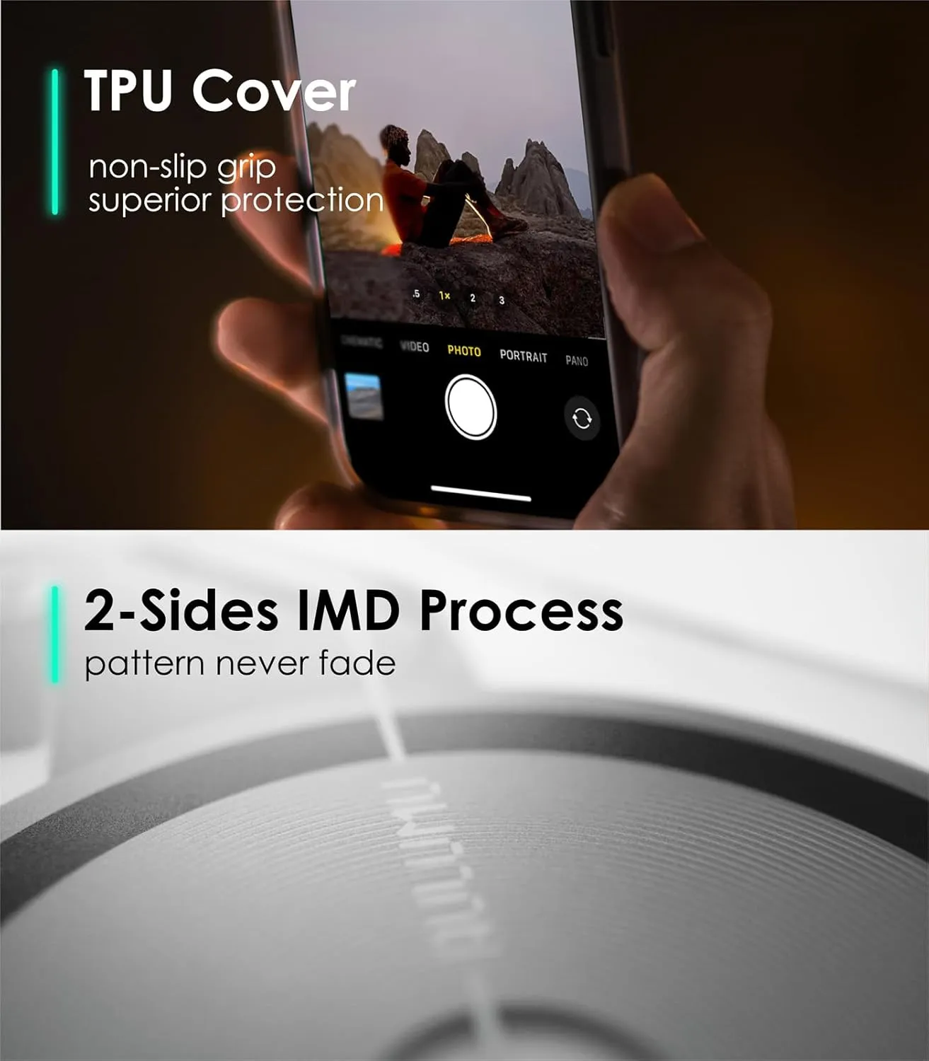 Aulumu A16 for iPhone 16 Pro Magnetic Thermal Case | Updated Camera Control | IMD Technology | Compatible with Magsafe | Complete Wrap-Around | Touch Translucent White