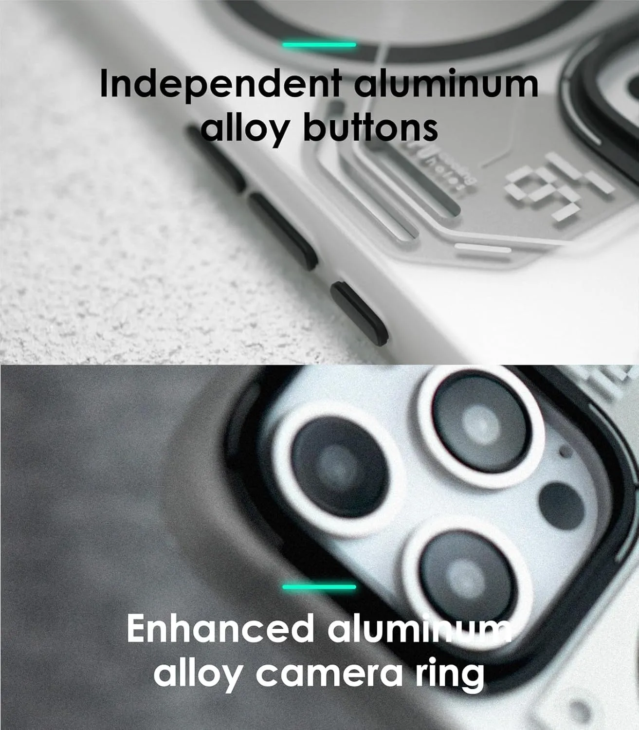 Aulumu A16 for iPhone 16 Pro Magnetic Thermal Case | Updated Camera Control | IMD Technology | Compatible with Magsafe | Complete Wrap-Around | Touch Translucent White
