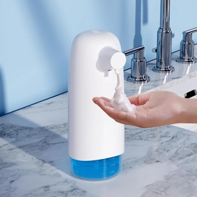 Automatic Foaming Soap Dispenser, 550ml/18oz Foaming Hand Sanitizer Touchless with 3 Adjustable Modes, Rechargeable Automatic Hand Soap Dispenser for Bathroom Kitchen Household