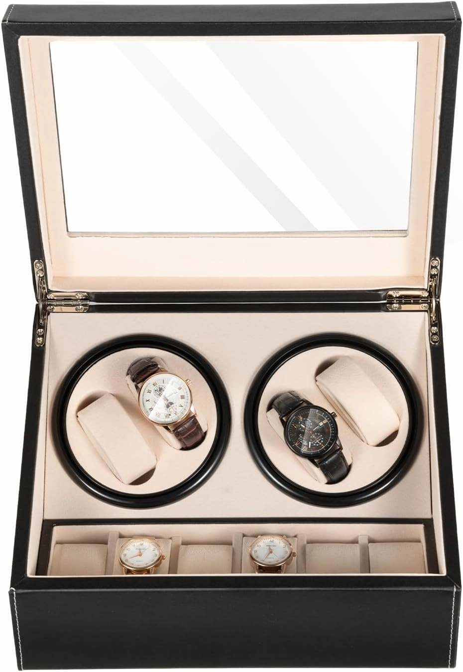 Automatic Watch Winder 4 6 Watch Winder Case Watch Box for Men and Women Watch Roll for Watch Shop, Boutique, Family Storage