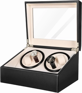 Automatic Watch Winder, 4 6 Watches Winders Storage Display Box Watch Winders Case for Store Display, and Home Decoration, Black