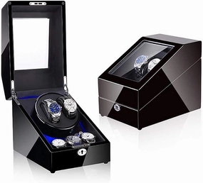 Automatic Watch Winder,Watch Shaker, 2 3 Watch Position Display Stand, Electromechanical Watch Box,Quiet and LED Light, Rotating Storage Box for Men's and Women's Mechanical Watches