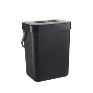AYNEFY Garbage Can, 3L Kitchen Waste Bin Wall Mounted Trash Can Flip Top Countertop Container Compost Bin with Lid Portable Modern Trash Bin Waste Bucket for Home Kitchen (02)
