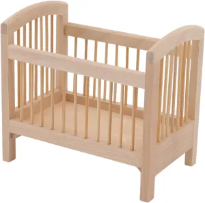 Baby Doll Crib, 1:12 Dollhouse Miniature Wooden Crib Baby Doll Cradle Bed, 4.5 x 2.8 x 4in Burrs Free Dollhouse Furniture Baby Crib DIY Scene Doll Home Furniture Craft Accessoreis