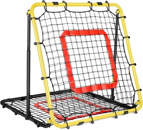 Baseball and Softball Rebounder Net,Baseball Rebounder,Volleyball Rebounder,Pitch Back Net,Multi-Sport Training Rebound Screen,with Pitching Target,Easy Adjustable Angles