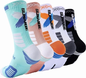 Basketball Socks for Men,Performance Cushioned Men's Athletic Crew Socks with Arch Compression for Basketball Sports