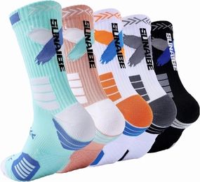 Basketball Socks for Men,Performance Cushioned Men's Athletic Crew Socks with Arch Compression for Basketball Sports