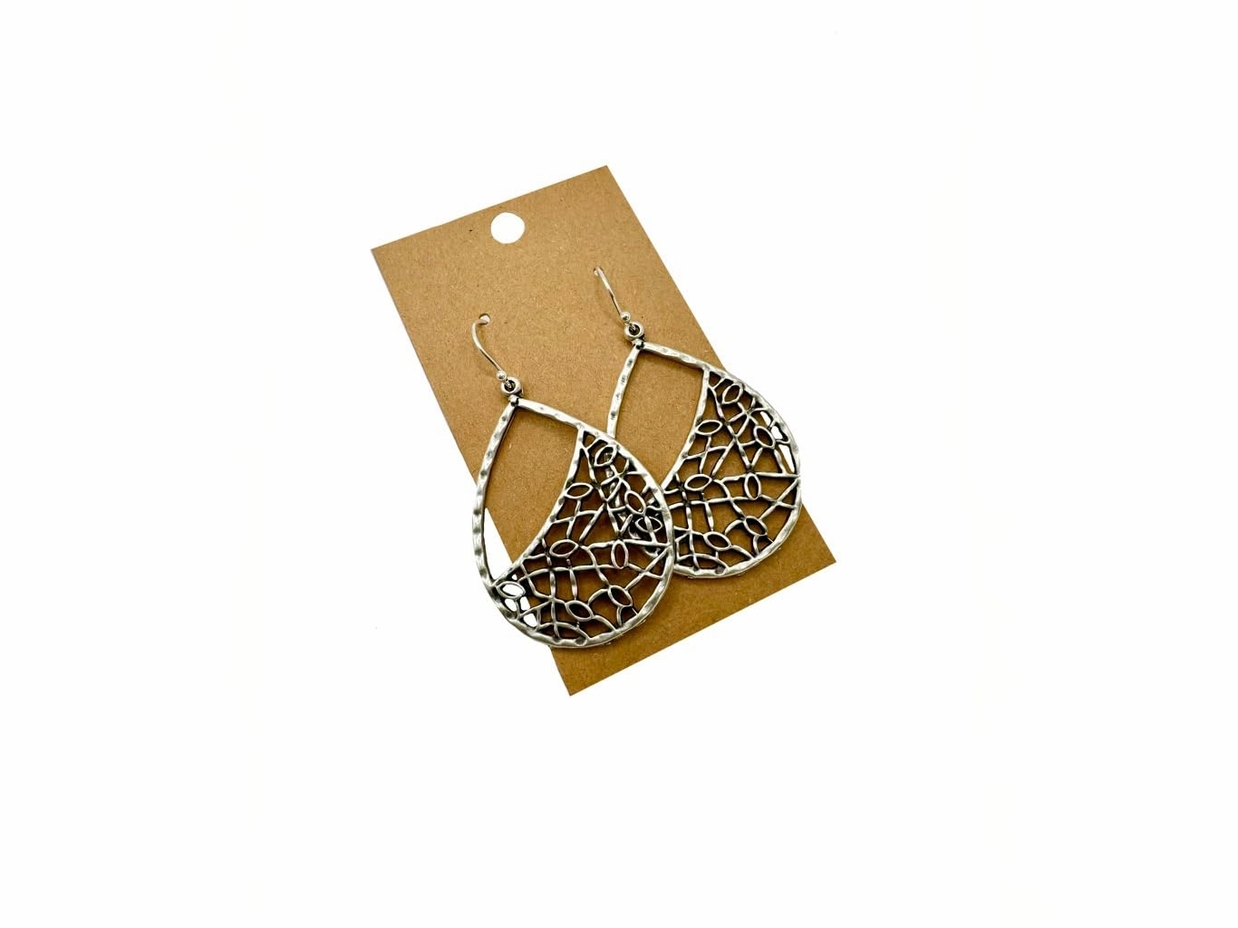 Basketweave Teardrops on Sterling Silver Earrings
