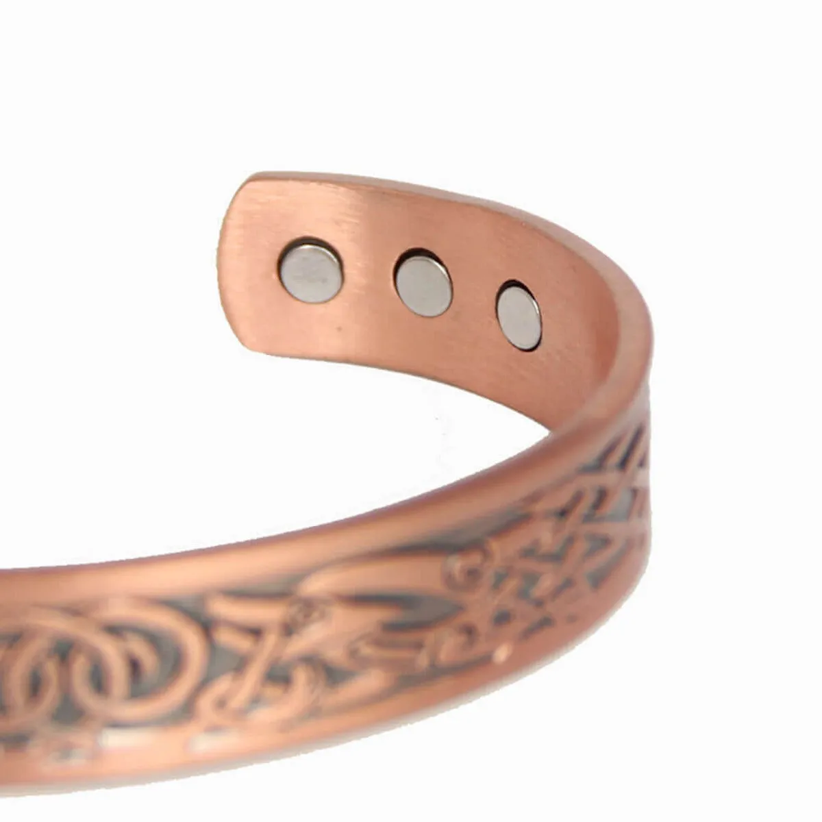 BC119 100% Pure Copper Magnetic Band ‘Viking Ravens Ring'