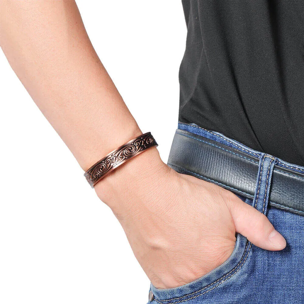 BC119 100% Pure Copper Magnetic Band ‘Viking Ravens Ring'