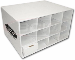 BCW Card House Storage Box | Card Storage Box for 9600 Trading Cards | Durable White Corrugated Cardboard | Ideal for Pokémon, MTG, and Sports Cards