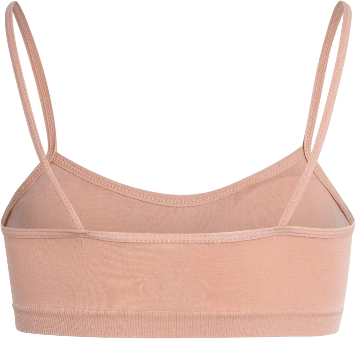 bebe Girls' Training Bra - 6 Pack Seamless Cami Bralette, Removable Pads (S-L)