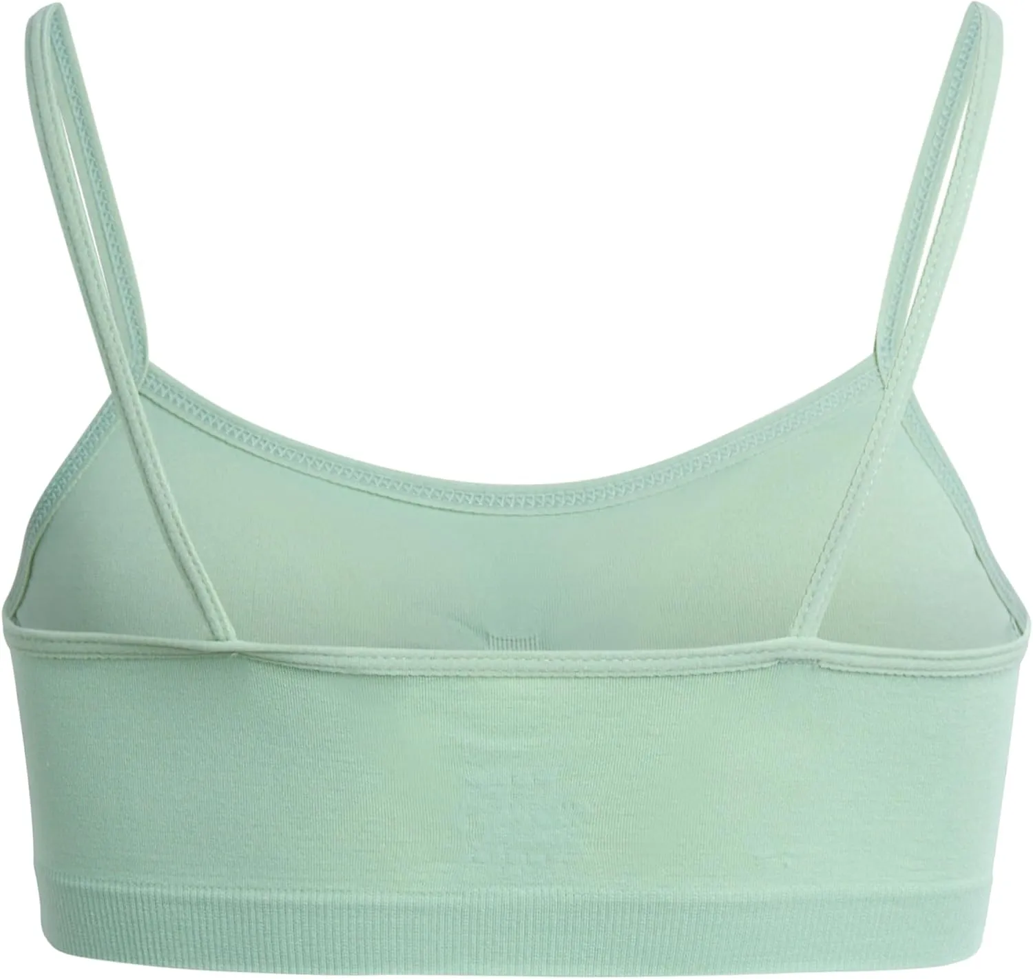 bebe Girls' Training Bra - 6 Pack Seamless Cami Bralette, Removable Pads (S-L)
