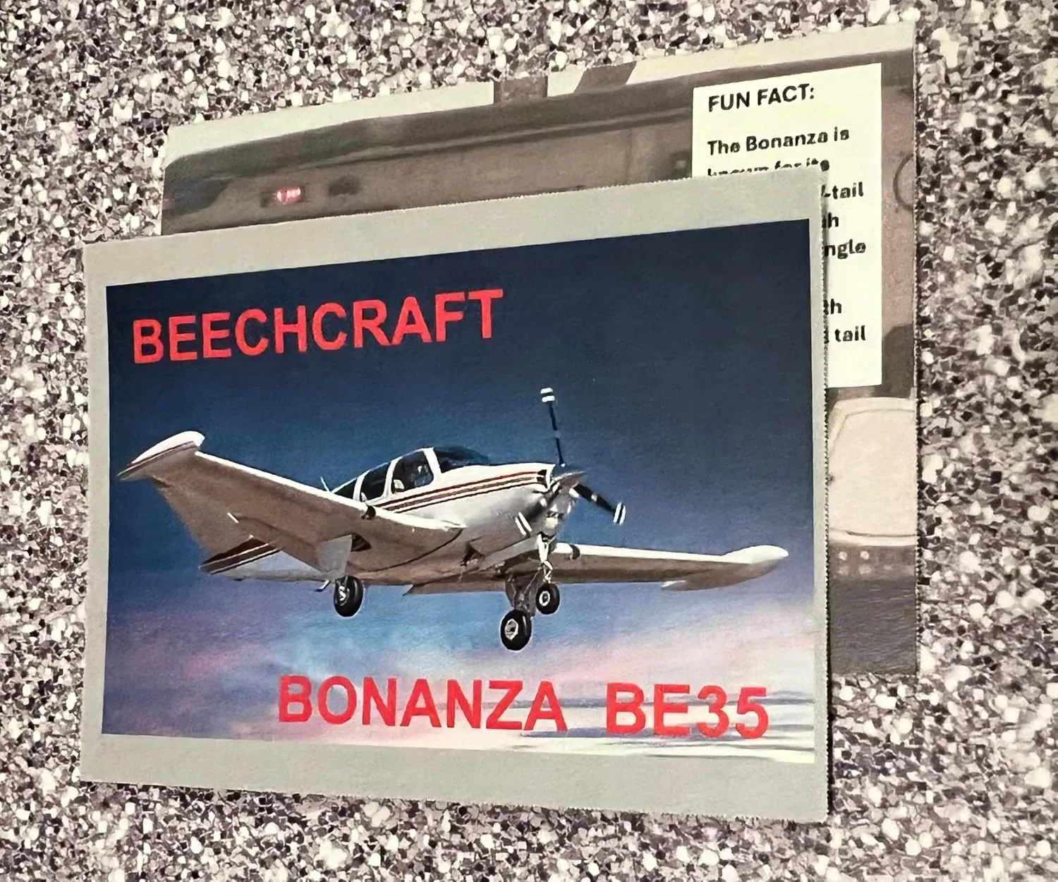 Beechcraft Bonanza BE35 Aircraft Trading Cards, Set of 20, 3.5 x 2.5 Inches