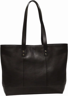 Bellino Women's Miranda Leather Tote, Black, One Size