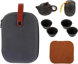 BESPORTBLE 1 Set Tea Set Travel Toiletry Travel Items teaware Carrier Bag Tea House teaware Chinese Style Kungfu Teapot Japanese Ceramic Tea Mug Ceramic teapot Porcelain mini Purple Clay