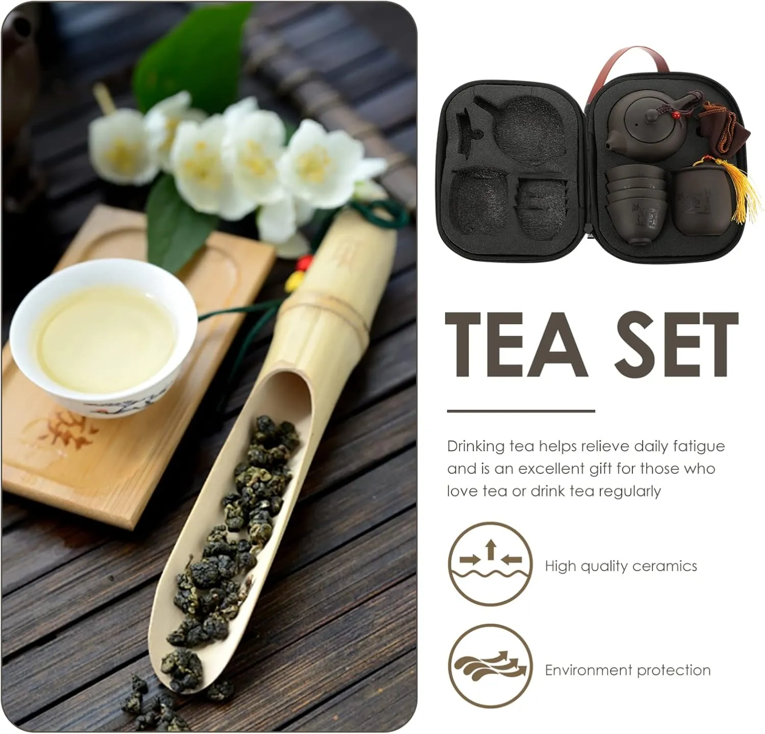 BESPORTBLE 1 Set Tea Set Travel Toiletry Travel Items teaware Carrier Bag Tea House teaware Chinese Style Kungfu Teapot Japanese Ceramic Tea Mug Ceramic teapot Porcelain mini Purple Clay