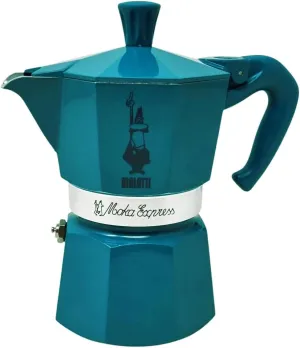 Bialetti Moka Express 3 Cups Winter Wonderland Limited Edition Turquoise