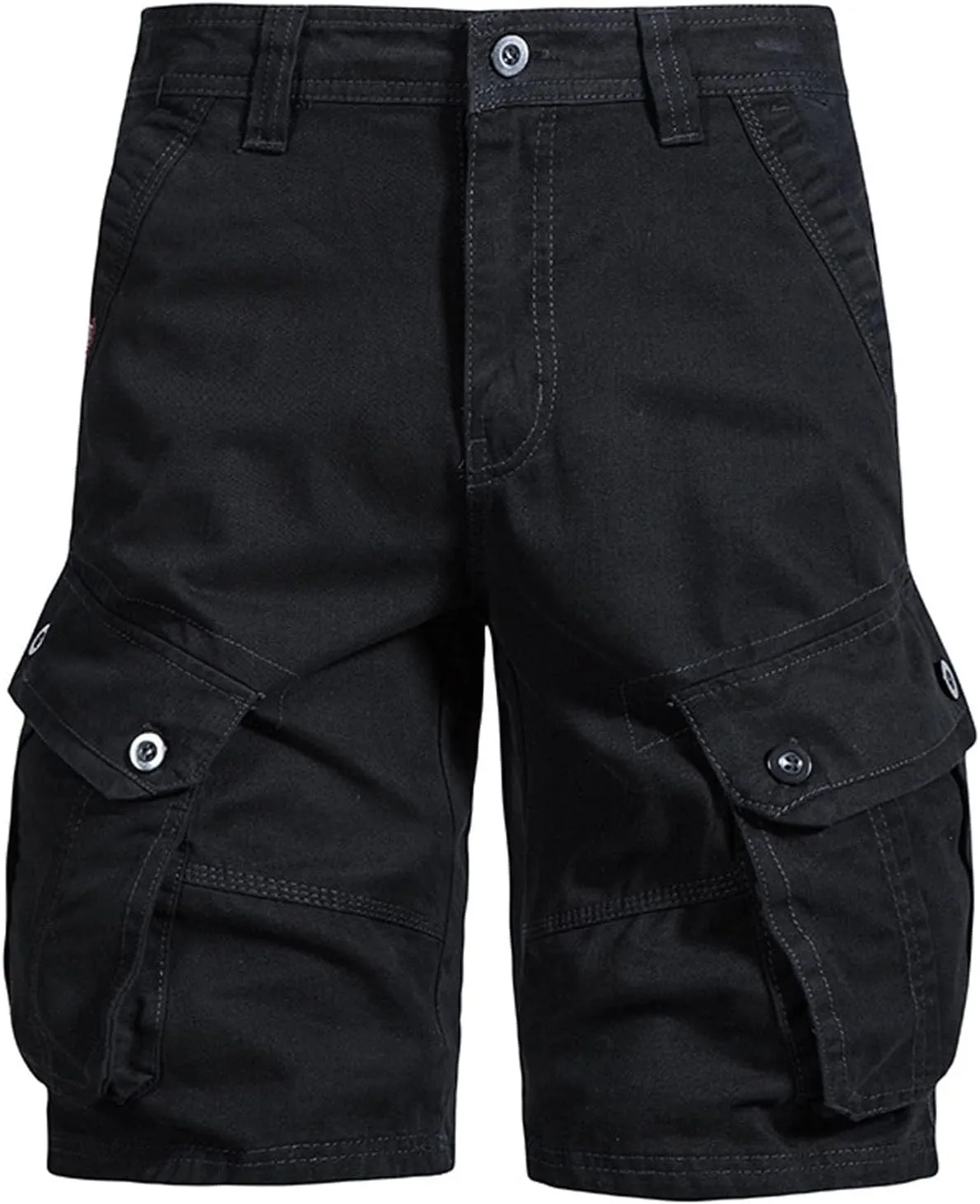 Big and Tall Sweat Shorts for Men Cotton Buckle Zipper Cargo Shorts Multi Pocket Casual Tooling Shorts Trendy Clothes