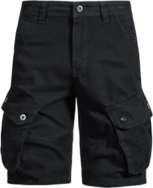 Big and Tall Sweat Shorts for Men Cotton Buckle Zipper Cargo Shorts Multi Pocket Casual Tooling Shorts Trendy Clothes