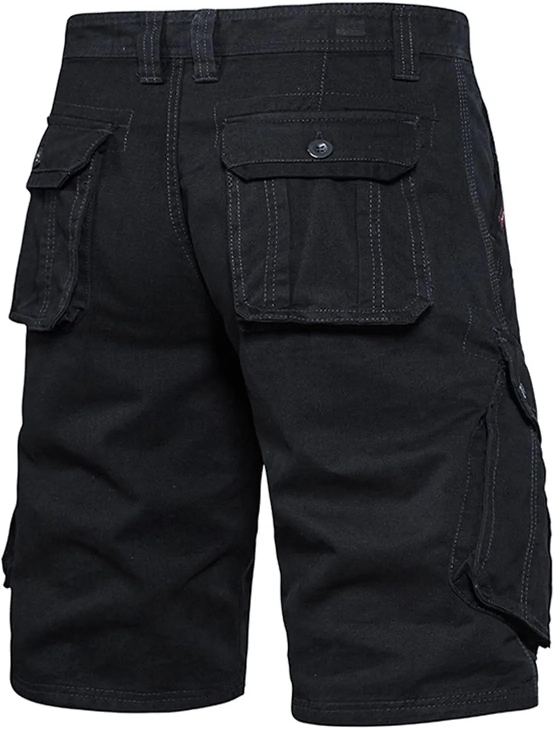 Big and Tall Sweat Shorts for Men Cotton Buckle Zipper Cargo Shorts Multi Pocket Casual Tooling Shorts Trendy Clothes