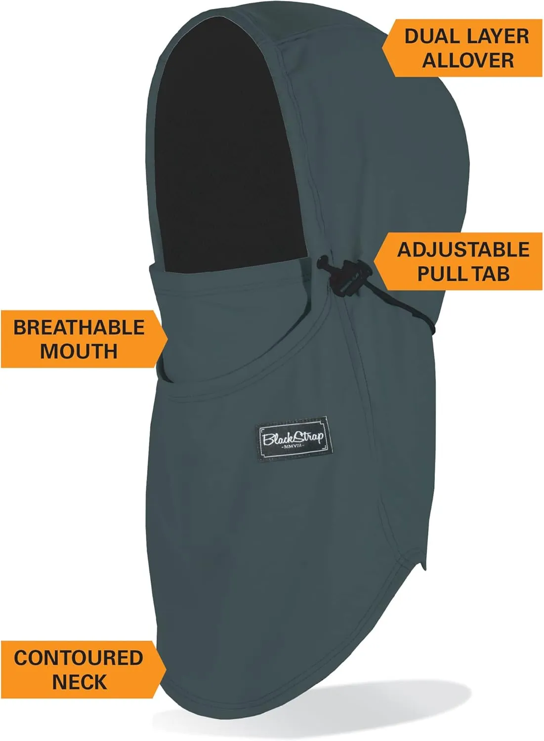 BLACKSTRAP Team Hood Dual Layer Adjustable Balaclava Ski Mask Compatible, Adult Unisex, One Size Fits All, [Insert Color]