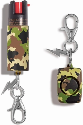 BLINGSTING Self Defense Kit - Professional Grade, Maximum Strength Pepper Spray with UV Marking Dye & Mini Personal Safety Alarm