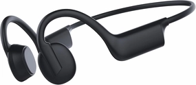 Bone Conduction Headphones Wireless Bluetooth 5.3, IPX5 Waterproof Open-Ear Headset with 8H Playtime, Secure Fit for Running Cycling Gym(Black)