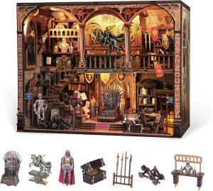 Book Nook Kit - DIY Tiny Home Dollhouse with Sensor LED Light | Enchanting 3D Puzzle Insert for Adults & Teens | Ideal Crafts for Heartfelt Gifts & Everyday Creativity