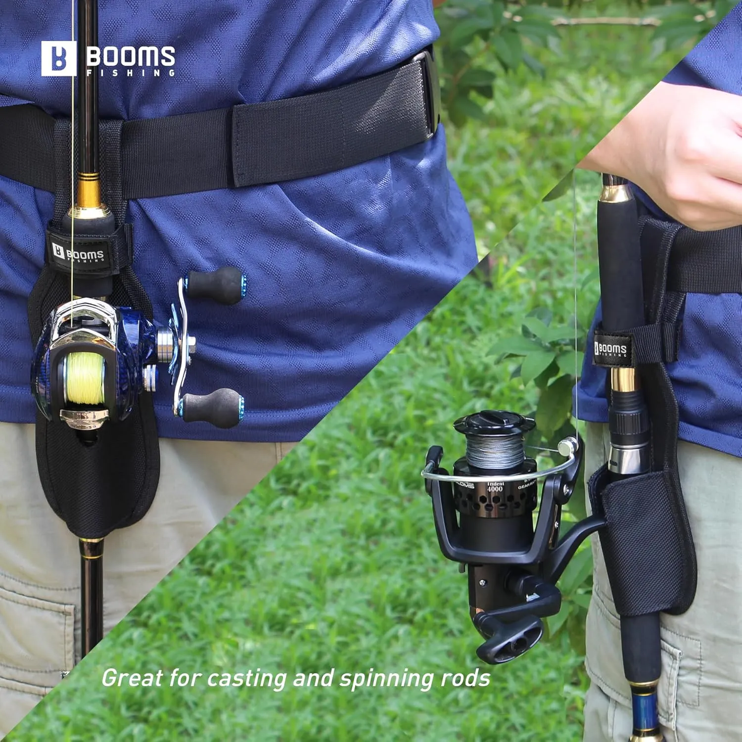 Booms Fishing FB2 Fishing Wade Belt, Adjustable Nylon Wading Belt 45" Max Length, Wade Belts for Casting Surf Kayak Accessory