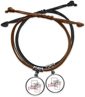 Box Zoom Position Dimension Bracelet Double Leather Rope Wristband Couple Set Gift