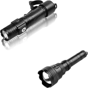 Brinyte PT28 Professional LED Tactical Flashlight T18 Red Green White Zoomable LED Hunting Flashlight Bundle