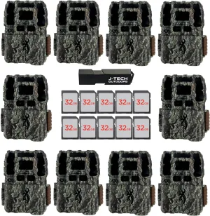 Browning Dark Ops DCL Nano Trail Game Camera Bundle Includes 32GB Memory Card and J-TECH Card Reader (26MP) 10 Pack | BTC6DCLN